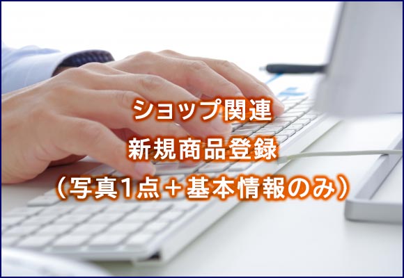 新規商品登録（写真１点＋基本情報のみ）